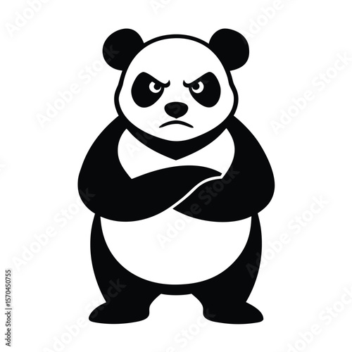 Panda icon vector on white background