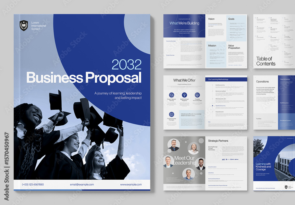 Project Proposal Brochure Template Layout in School, College ...