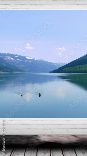 Canvas showing people kayaking
