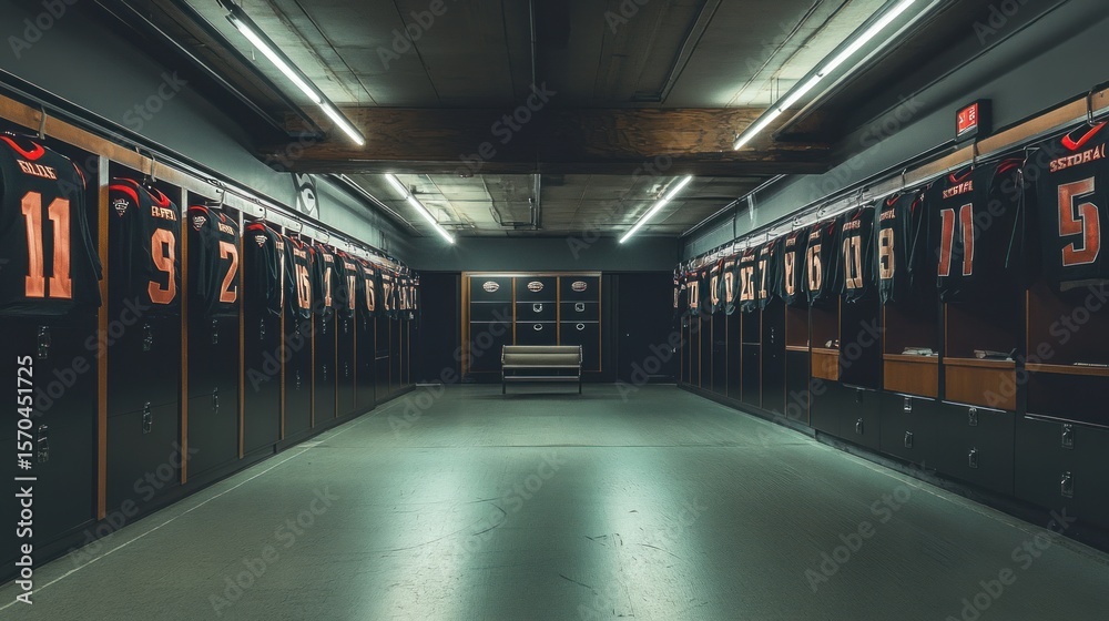 Fototapeta premium Sports Locker Room Interior