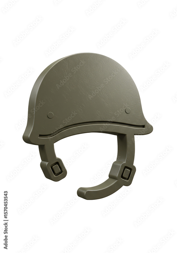 Fototapeta premium 3D Render Military Helmet Symbol of Protection and Combat Equipment