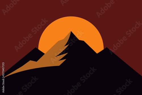 vector illustration of a mountain