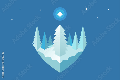 vector illustration of a winter landscape