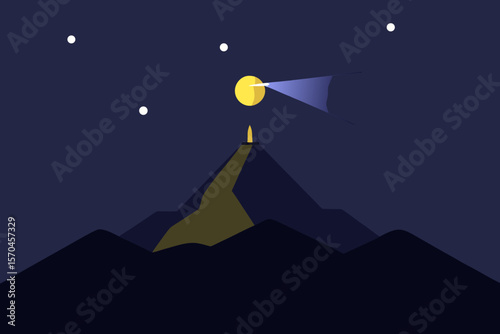 night sky with moon