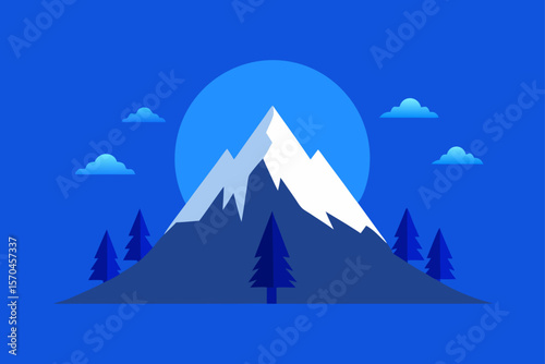 vector illustration of mountain landscape