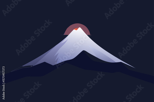 winter landscape with mountains