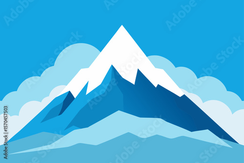 vector illustration of a mountain landscape