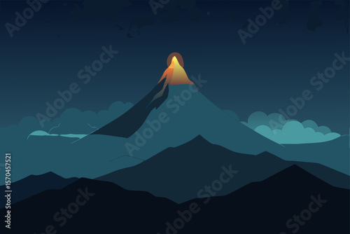 mountain landscape with mountains