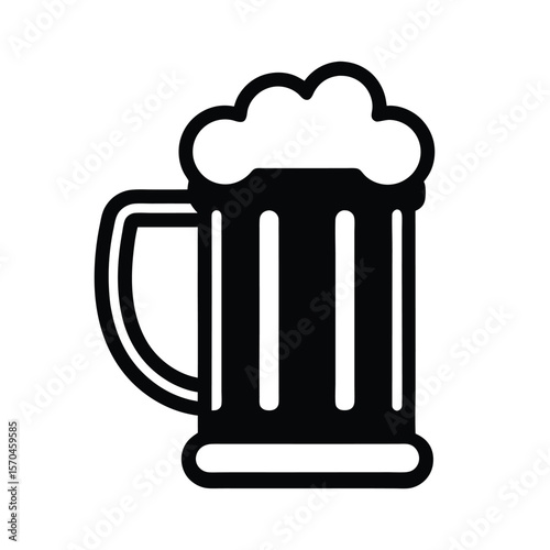 Beer Mug Icon Outline Vector Illustration