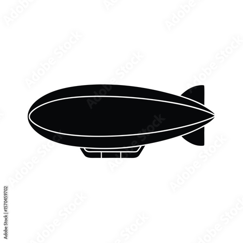 Blimp Icon Outline Vector Illustration