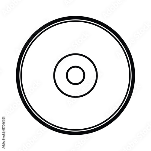 DVD Icon Outline Vector Illustration