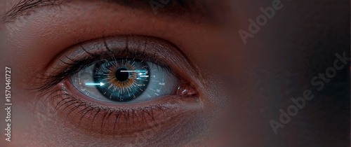 Digital Eye: Futuristic Vision with Data Overlay