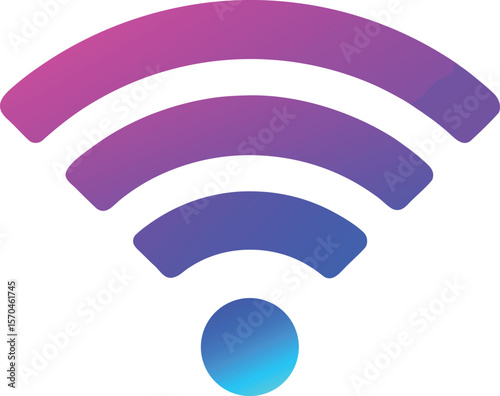 Gradient Wi Fi Signal Waves wifi purple