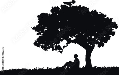 Mother and son walking hand-in-hand through a sunlit meadow, their silhouettes against the vibrant sky, embodying love and childhood happiness in nature's embrace