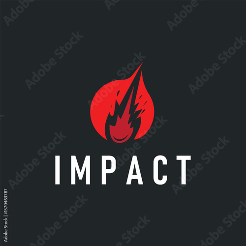 outer space concept with meteorite logo, space rock as asteroid simple silhouette vintage symbol illustration brand or business product and design template