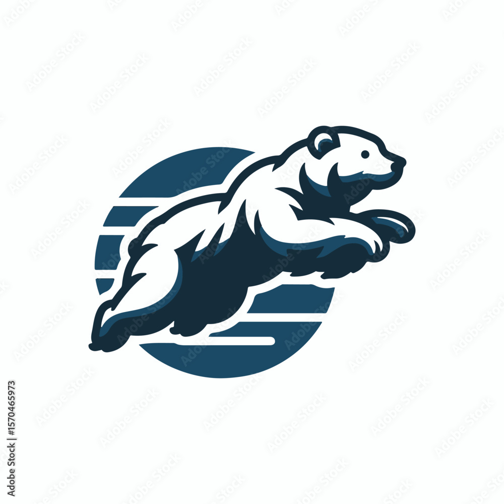 Obraz premium Bear jump logo