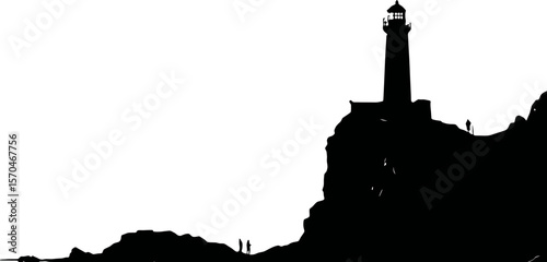 Mercusuar landscape scene silhouette