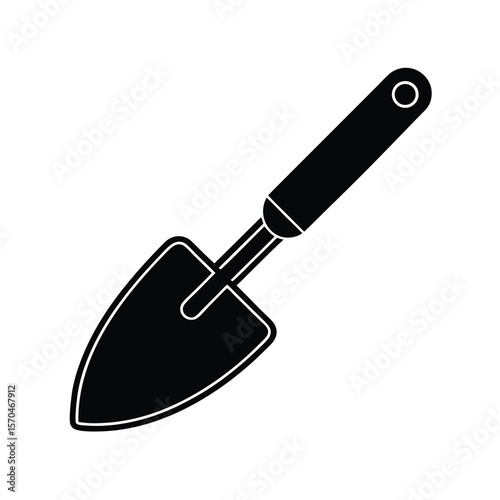 Trowel Icon Outline Vector Illustration