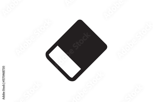 Eraser silhouette on white background.01