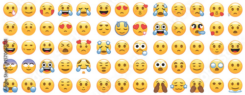 Large vector emoji set