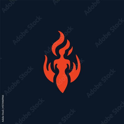 Fire goddess logo