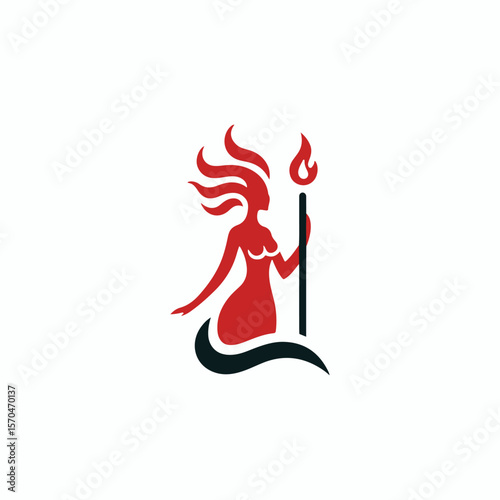 Fire goddess logo