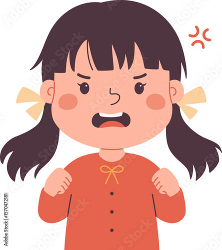 Angry Girl Cartoon

