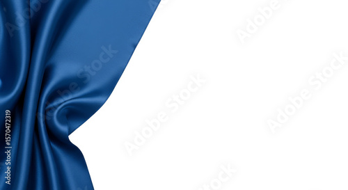 Blue Silk Satin Fabric Background Elegant Texture Textile Material