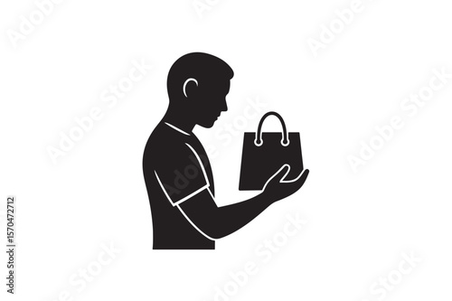 In me Consumer silhouette on white background.01