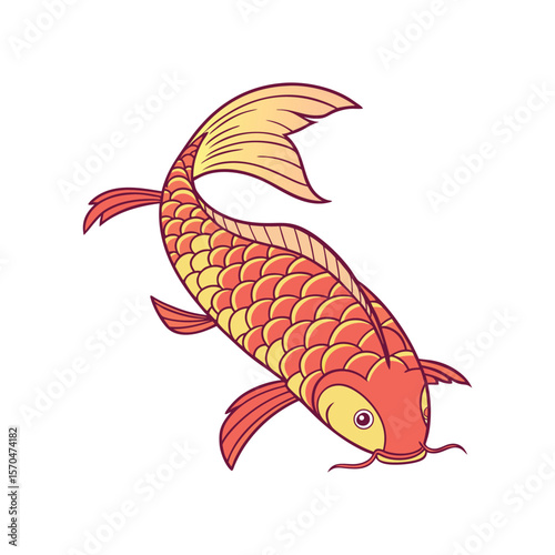 vector illustration of a fish