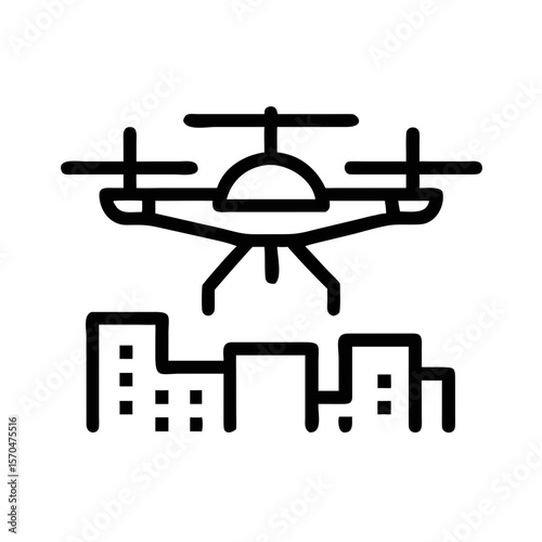 Modern compact aircraft silhouette design for futuristic aerial transportation concept