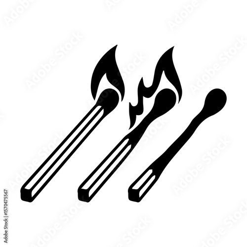 wooden matchstick icon