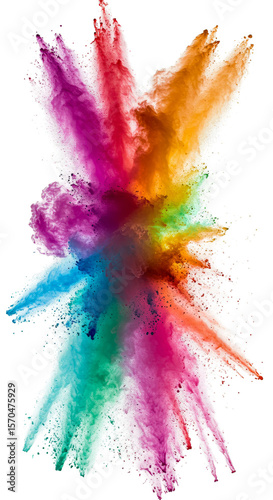 Colorful Powder Explosion Abstract Creates Dynamic Vibrant Splash