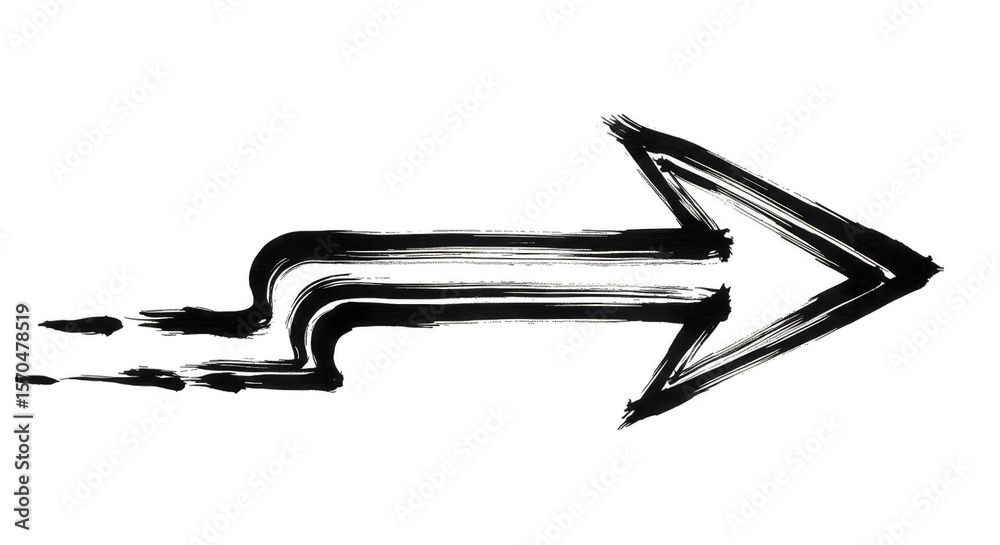 Fototapeta premium Curve Arrow Directional Sign Navigation Pointer Isolated Illustration