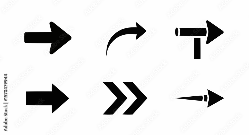 set of black arrows
