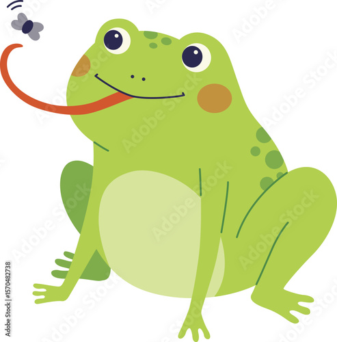 Frog Catching Fly

