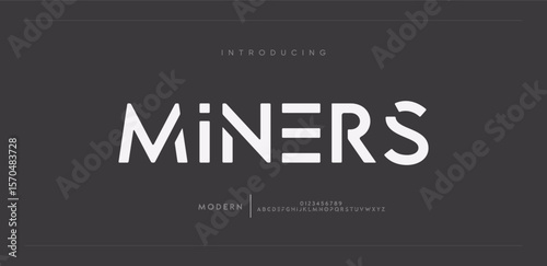 Miners calligraphy alphabet capital lettering a to z font family