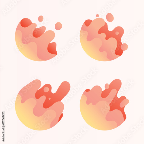 Liquid Gradient Abstract Circle Shapes