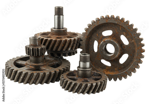 Gears Cogwheels Metallic Mechanical Part Machine Engineering PNG