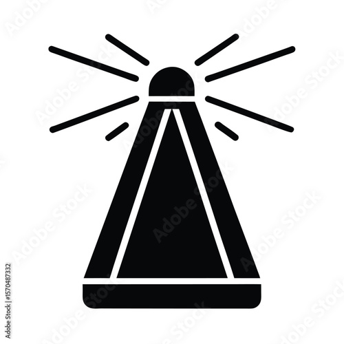 Polar Light Beam Icon Outline Vector Illustration