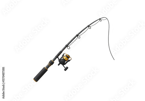 Fishing Rod Illustration Angling Equipment Sport Pole Isolated Background
