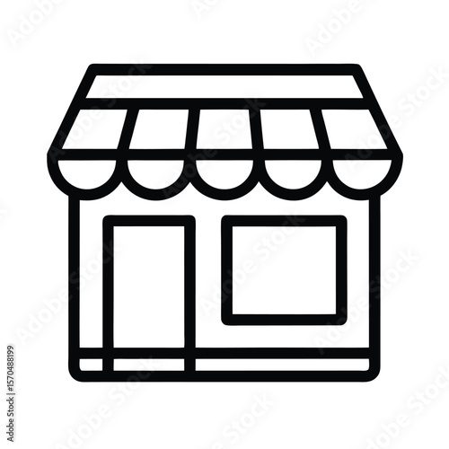 Storefront Icon Outline Vector Illustration