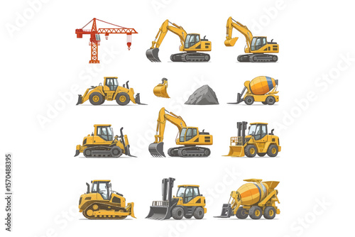 construction equipment and excavator