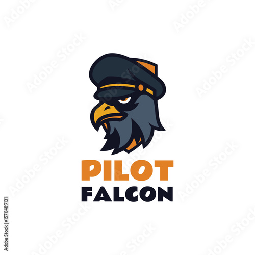 Pilot Falcon — Ace Mascot Logo Design