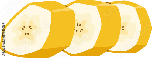 Sliced Bananas

