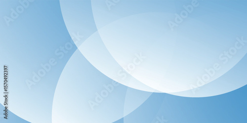 Minimalist banner background blue gradations abstract memphis circle shape. futuristic tecnology banner vector eps10