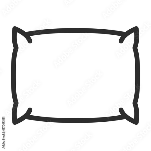 Pillow Icon Sleep Comfort Soft Cushion Bedroom Home Relaxation Rest Object Cozy Flat Graphic Design Vector Isolated Illustration