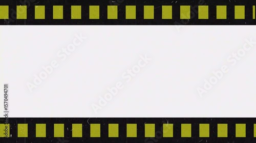 Film Strip Moving on White Background. Camera film loop able animation over a white background.
