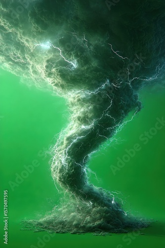 Wallpaper Mural Powerful tornado with lightning Torontodigital.ca