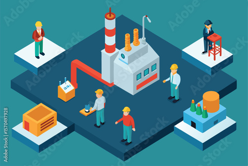 Factory Industrial Maintenance Technician Working With Tools